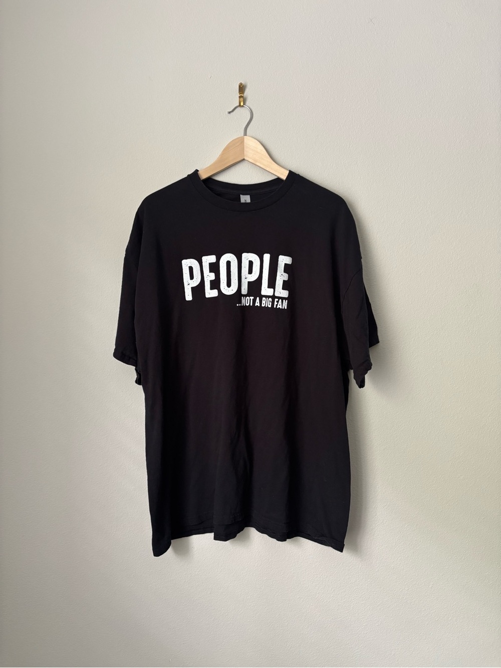 Black Humor Graphic Tee with White Lettering